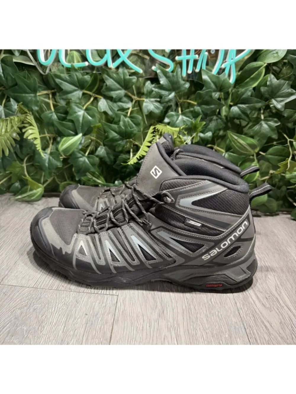 Salomon X Ultra Mid GTX Shoes Mens Size 13 Black Trail Hiking Boots 398674
